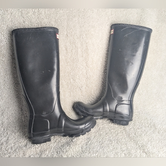 HUNTER High Black Rainboots Size 6 Women Waterproof - Picture 7 of 11